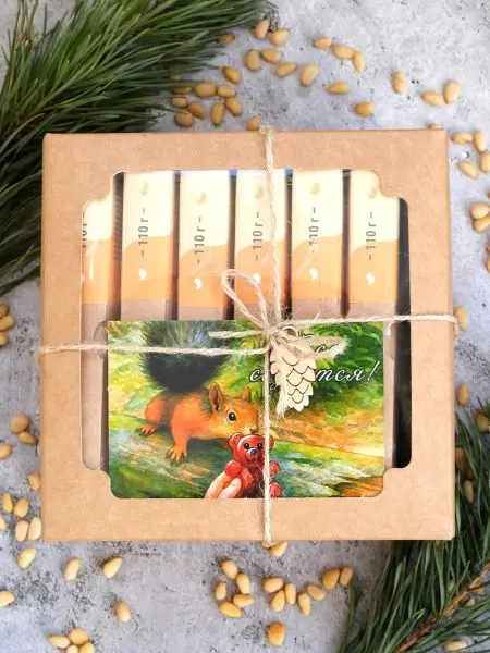 Подарочный набор мармелад с кедровыми орехами 6 шт по 110 г