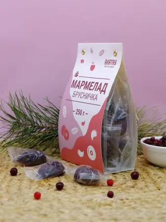 Мармелад ягодный Брусничный, 250 гр Мармелад ягодный Брусничный, 250 гр